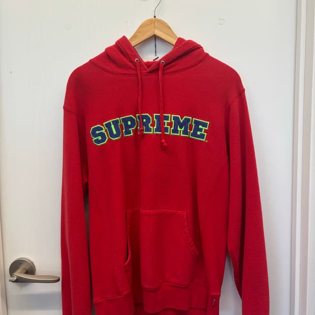 Supreme college logo hoodie
