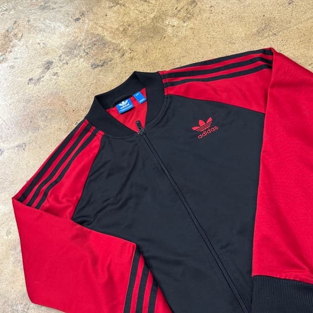 검빨 블랙 레드 파이어버드 레이스 백로고 트랙탑 져지