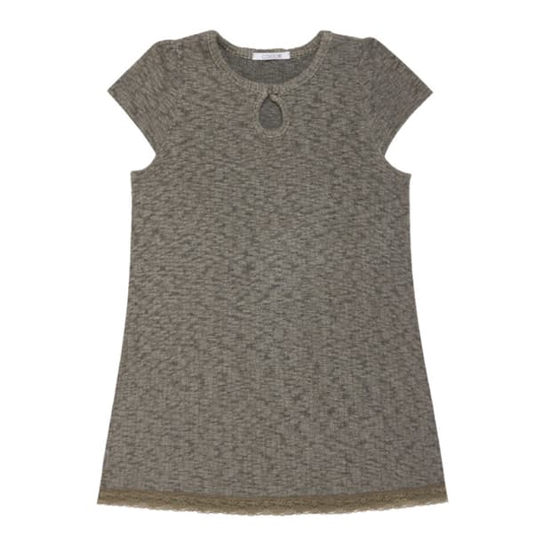 콜로신스 WEIRD DROP TOP DRESS KHAKI CHARCOAL