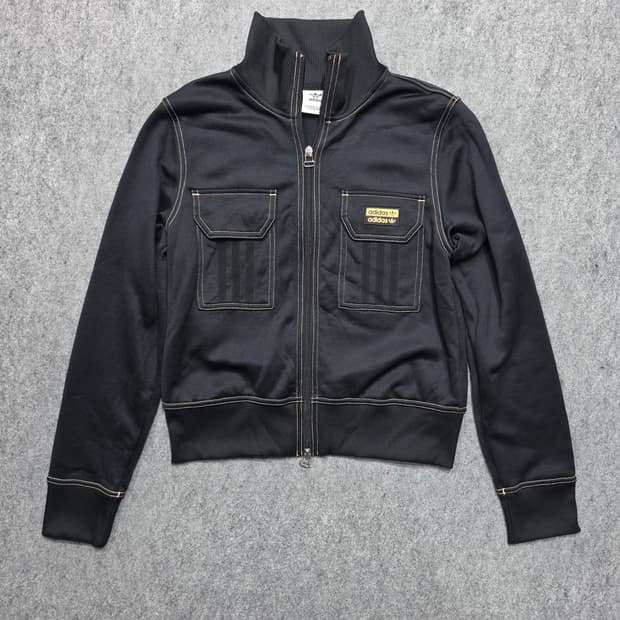 아디다스 RYV 투포켓 투웨이 스티치 트랙탑 져지 XS