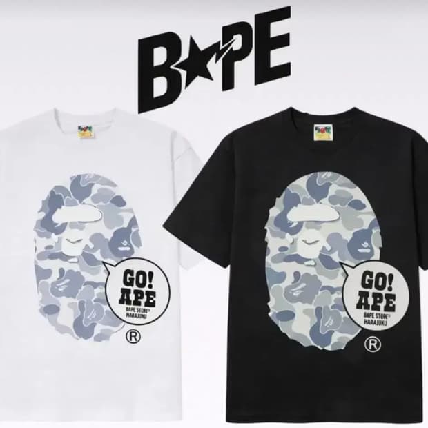 BAPE 베이프 고! 베이프 하라주쿠 카모  반팔 티셔츠 s~xl.