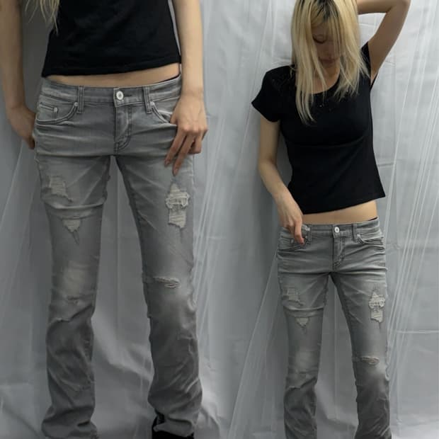 [Blue Stone] Distressed Skinny Jeans