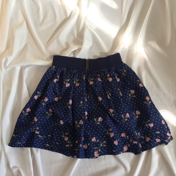 장미 도트 스커트