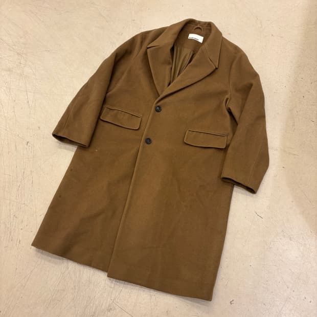 비슬로우 스탠다드 더블 브라운 롱코트