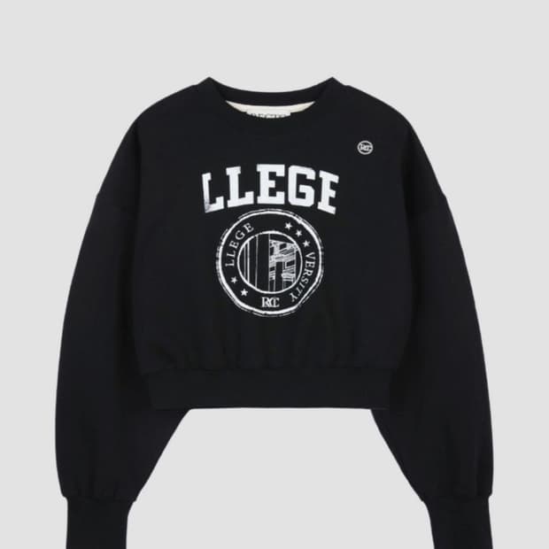 렉토 여성용 크롭 맨투맨 