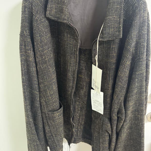 [2] 안셀름 트위드 자켓 브라운