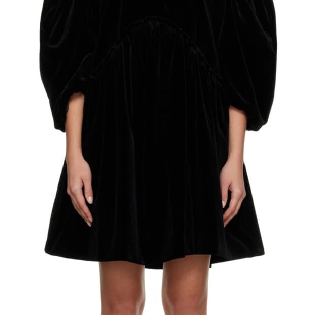 Simone Rocha 벨벳 블랙미니드레스