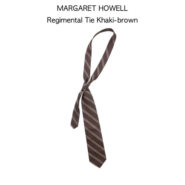 Margaret howell 레지멘탈 타이 카키브라운