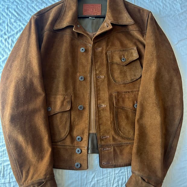 rrl 러프아웃 스웨이드 자켓 m