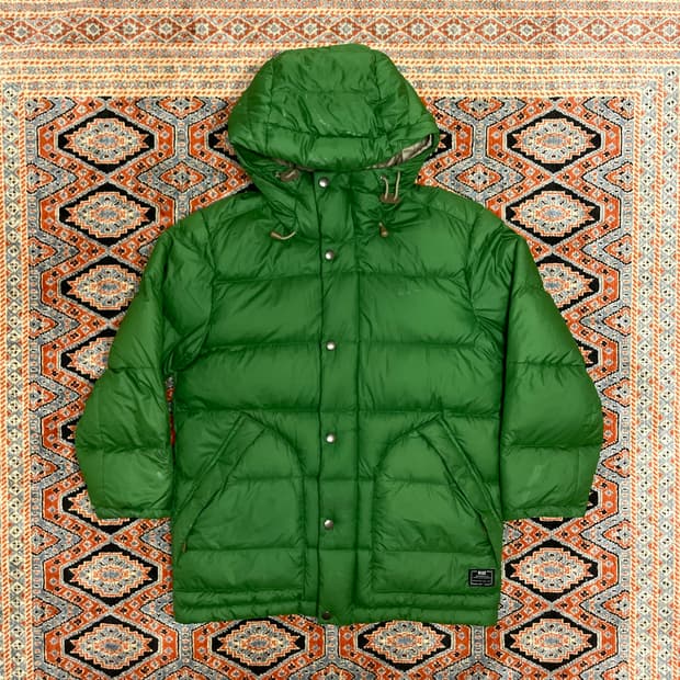 나이키 스우시로고 그린 구스다운 패딩점퍼 여성XS