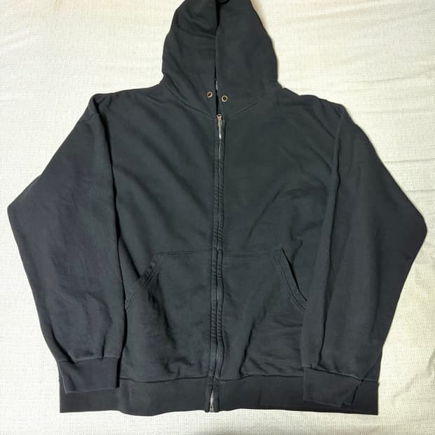 도넛리벤지 무지 후드집업 블랙 2사이즈