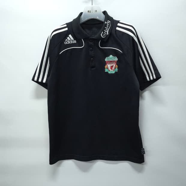 리버풀 아디다스 08-09시즌 올드스쿨 칼스버그 트레이닝 폴로셔츠