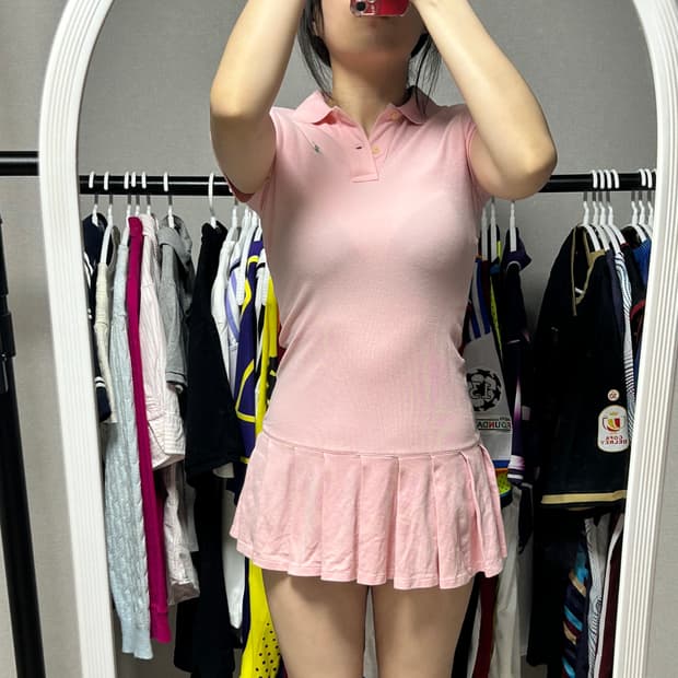 폴로 랄프로렌 핑크 원피스 L(12-14)