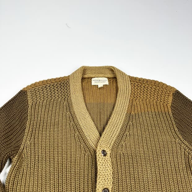 데님앤서플라이 클래식 패치워크 헤비 니트 가디건 (L)