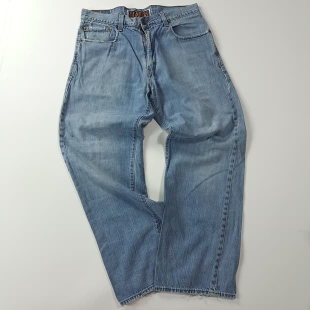 CA557 34 리바이스 569 00s 루즈 스트레이트 백스티치 데님