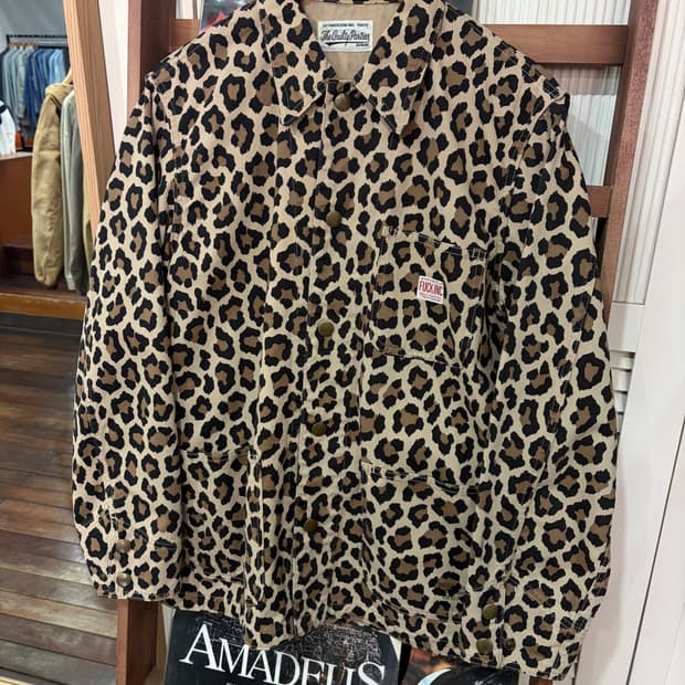 Wacko maria 레오파트 커버올 워크 자켓