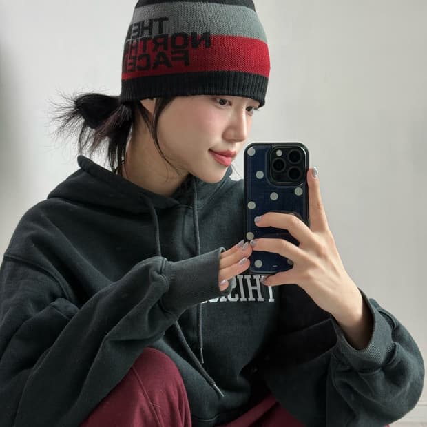 노스페이스 비니