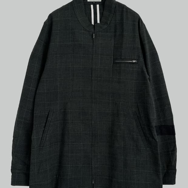 언더커버 체크 레터링 자켓