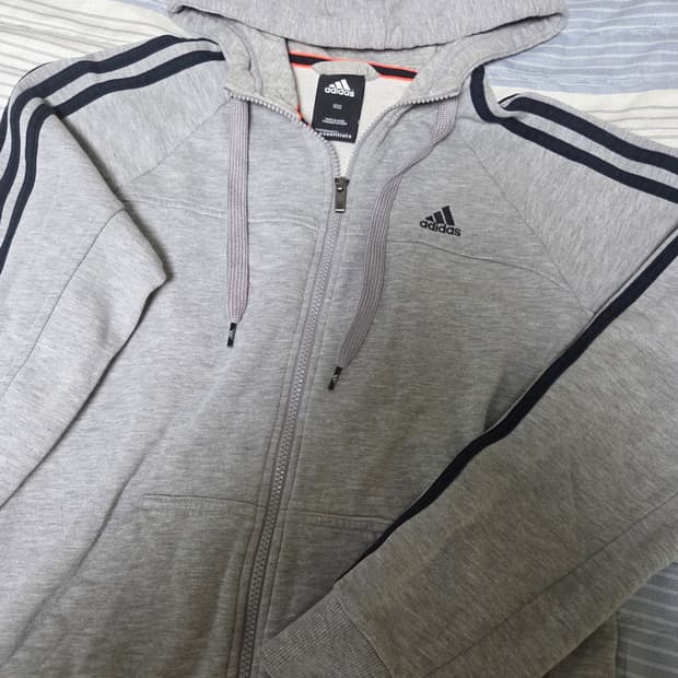 아디다스 그레이후드집업