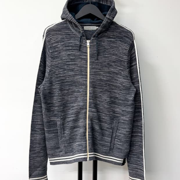 캘빈 클라인 진스 멜란지 코튼 후드집업