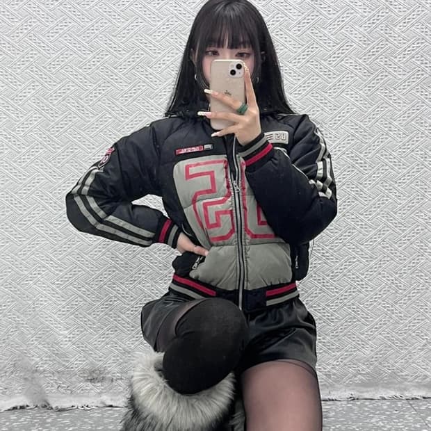 푸부 FUBU 올드스쿨 레트로 키치 레이싱 패딩 자켓 M C09663