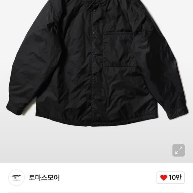 토마스모어 라이트 패딩셔츠 m 