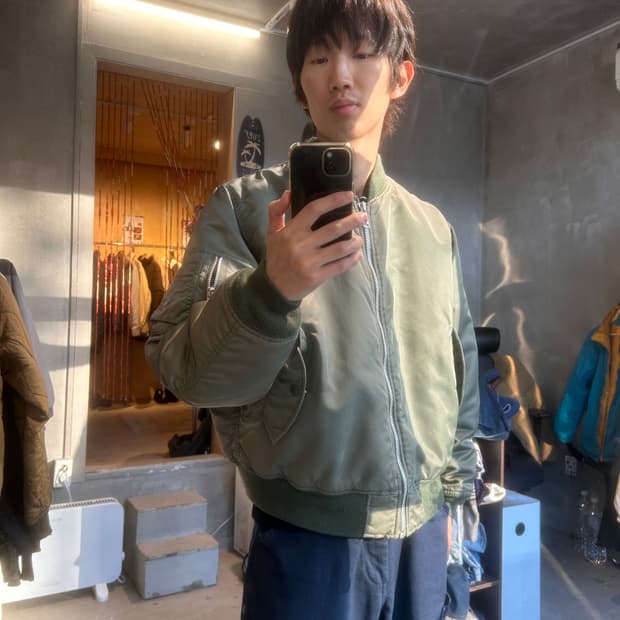 빈티지워싱 밀리터리 항공점퍼