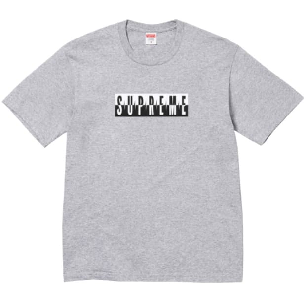 슈프림 스플릿 티셔츠 헤더그레이 XL