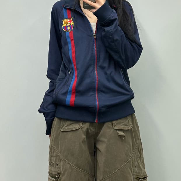 나이키 바르셀로나 06-07 트랙탑 져지