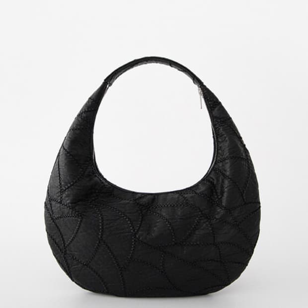 레귤라 REGULAR PATCHWORK HOBO BAG BLACK