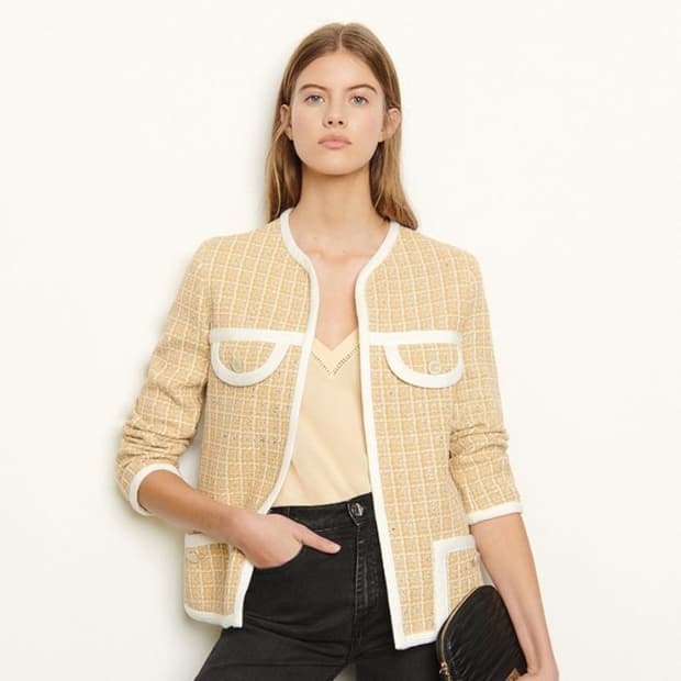 산드로 팬시 메탈릭 트위드 자켓