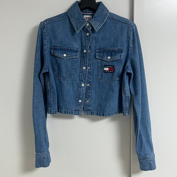 타미진스 크롭 데님셔츠