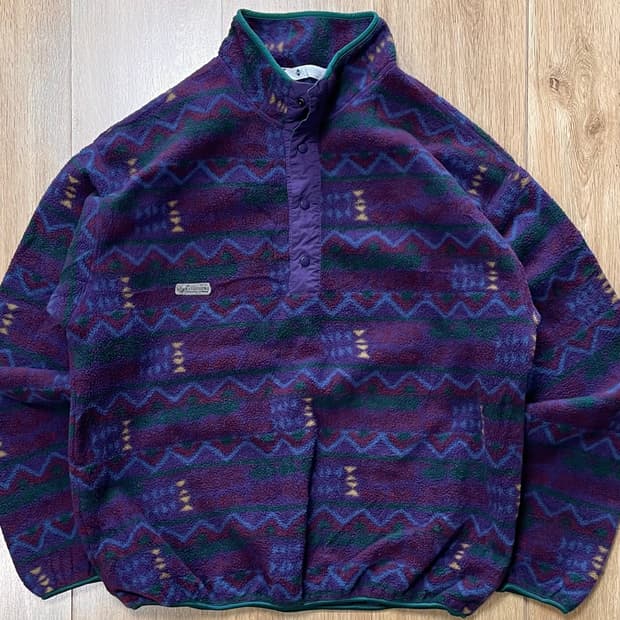 국내 유일 90s Made USA 빈티지 콜롬비아 컬럼비아 패턴 후리스