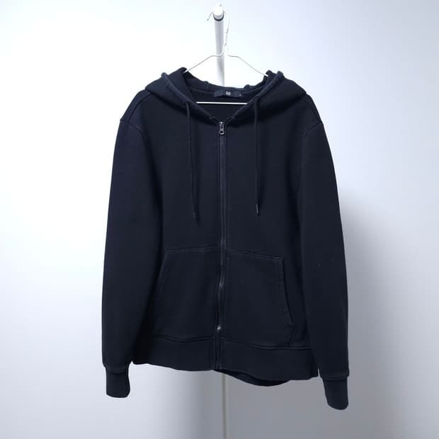 지오송지오 백 로고 기모 후드집업 M