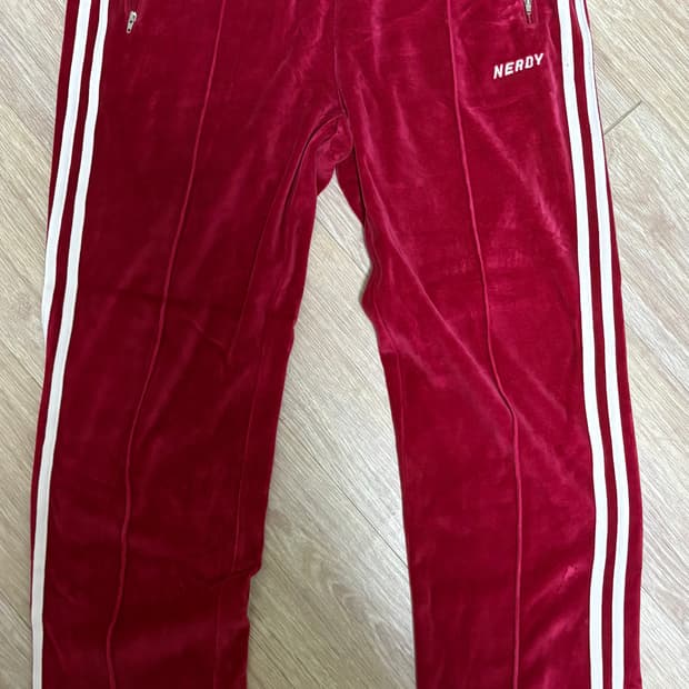 널디 벨벳 트랙바지 