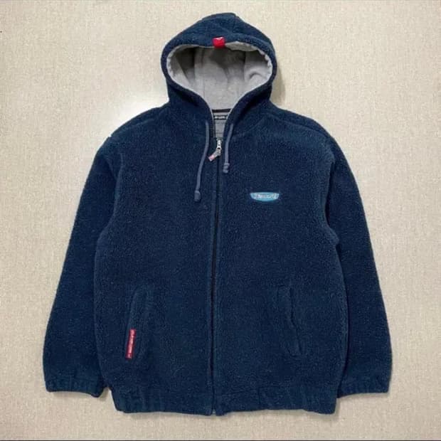 퀵실버 뽀글이 후리스 후드집업