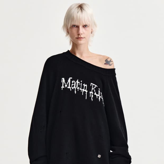 마뗑킴 투웨이 오프숄더 풀오버 블랙