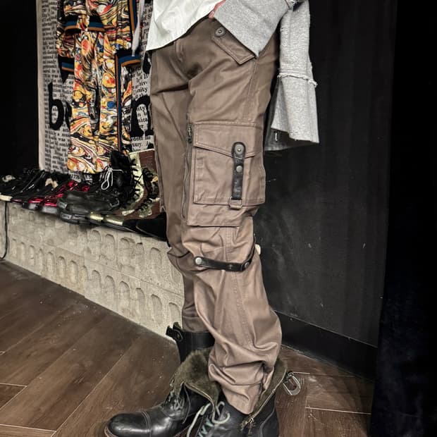 Waxed Strap Cargo Pants