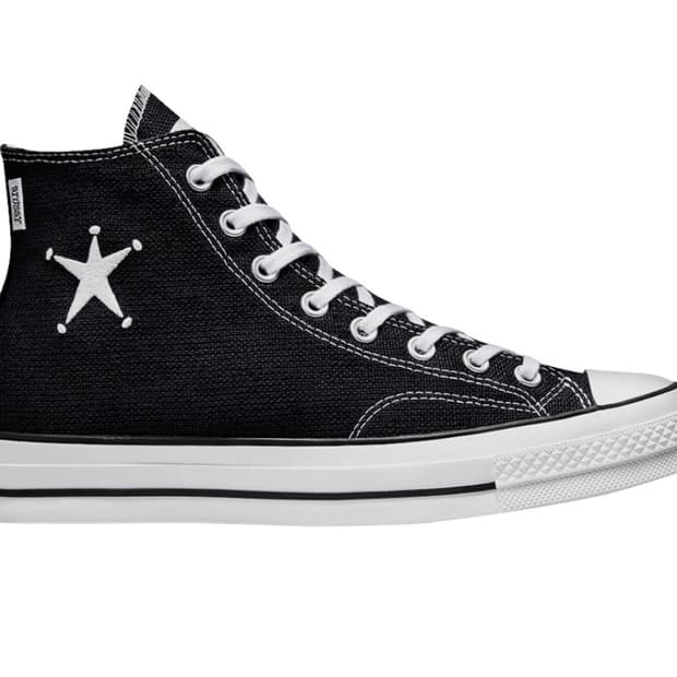 [2회착용] 스투시x컨버스 척70하이 블랙 245