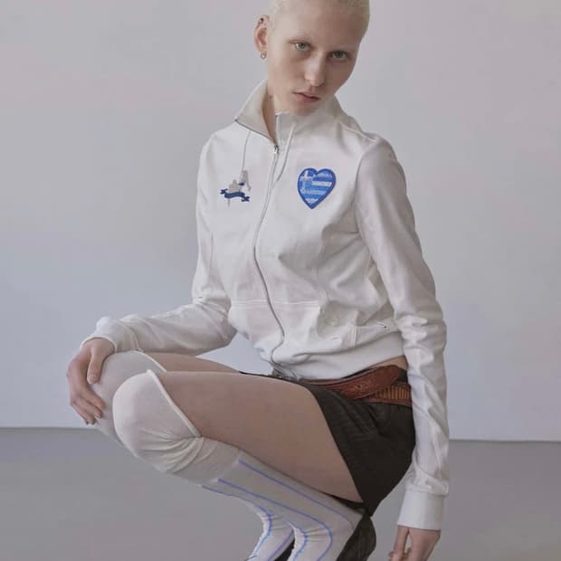 스컬프터 Flag Track Zip-Up White