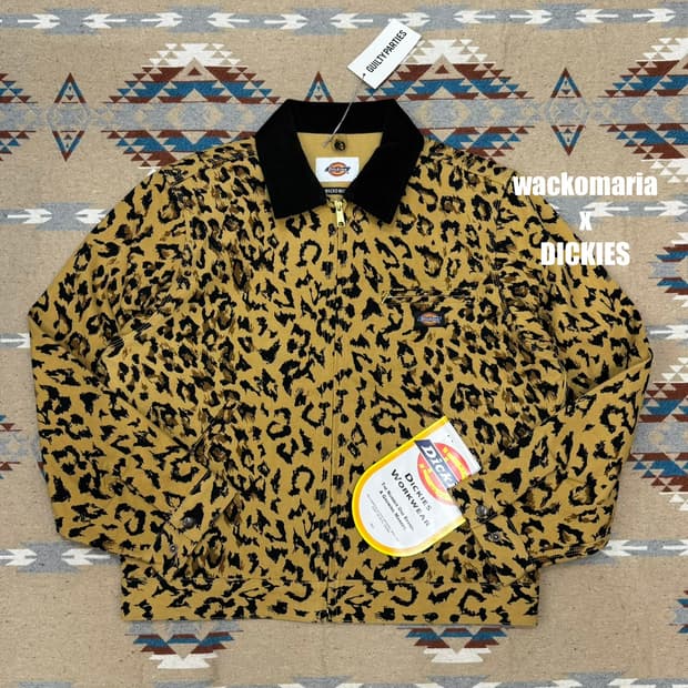 [M][100] 와코마리아 x 디키즈 워크 자켓 레오파드 