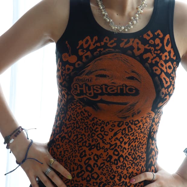 [Hysteric Mini] Orange Leopard Tank Top