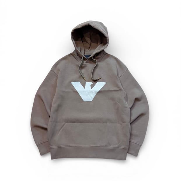 엠포리오 아르마니 센터 이글 로고 후드티