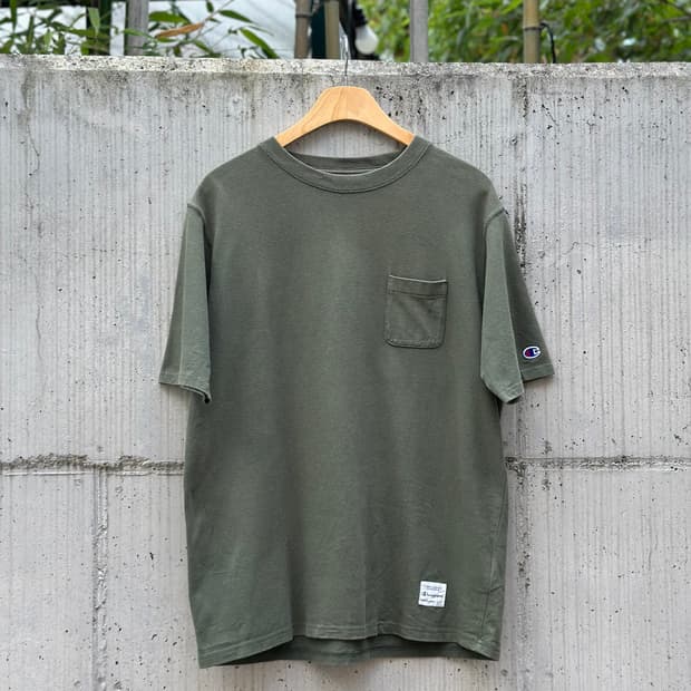  Champion Japan 트라이블렌드 포켓 반팔 티셔츠