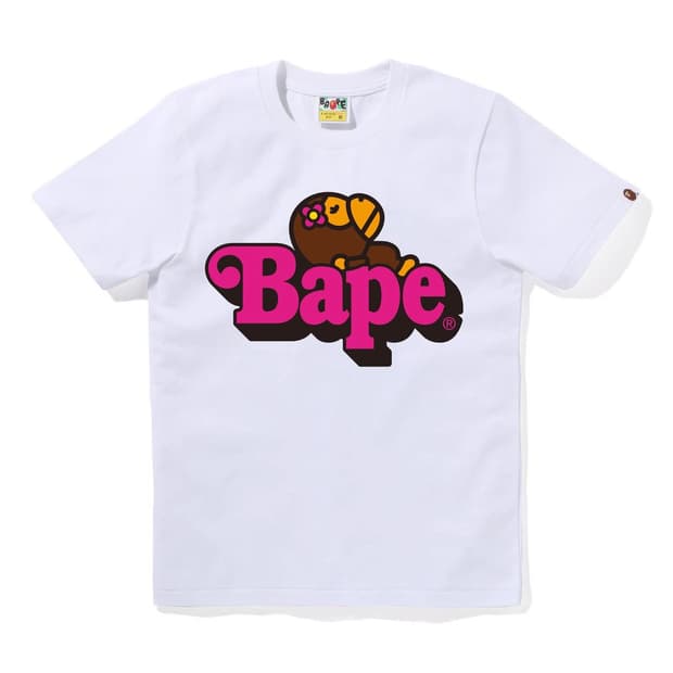택포) 베이프 마일로 반팔 bape 빈티지 여성 s 레이디스 핑크