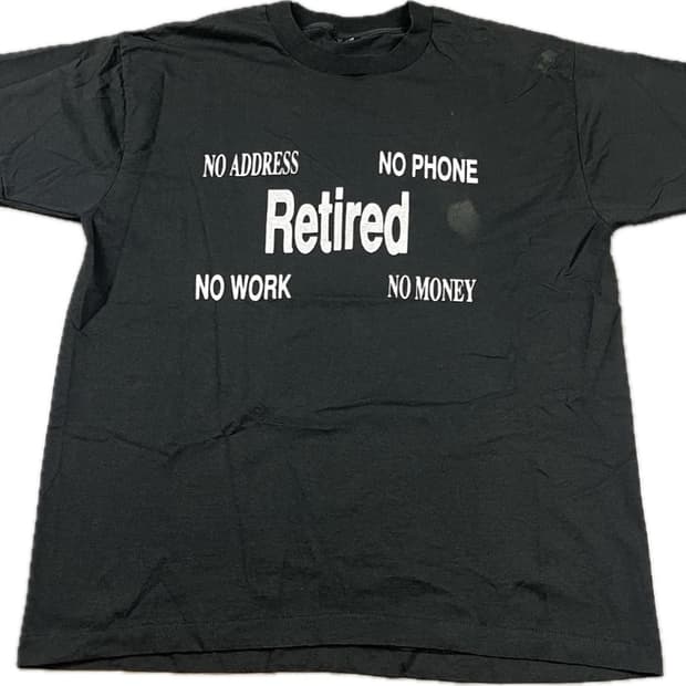 90년대 retired 퍼니 티셔츠