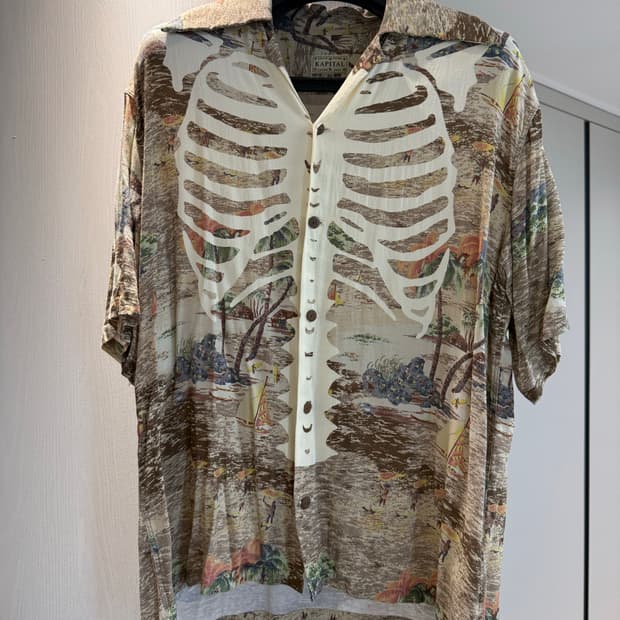 캐피탈 카메하메하 본 알로하 셔츠 브라운 4사이즈