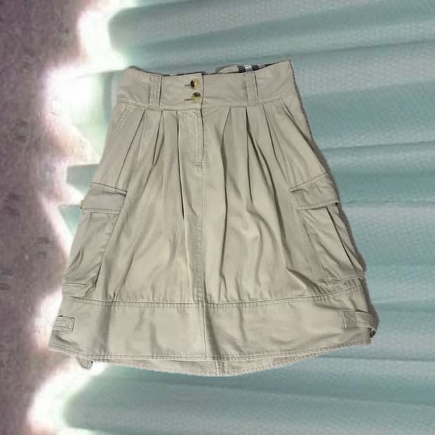 버버리 베이지 포켓 스커트