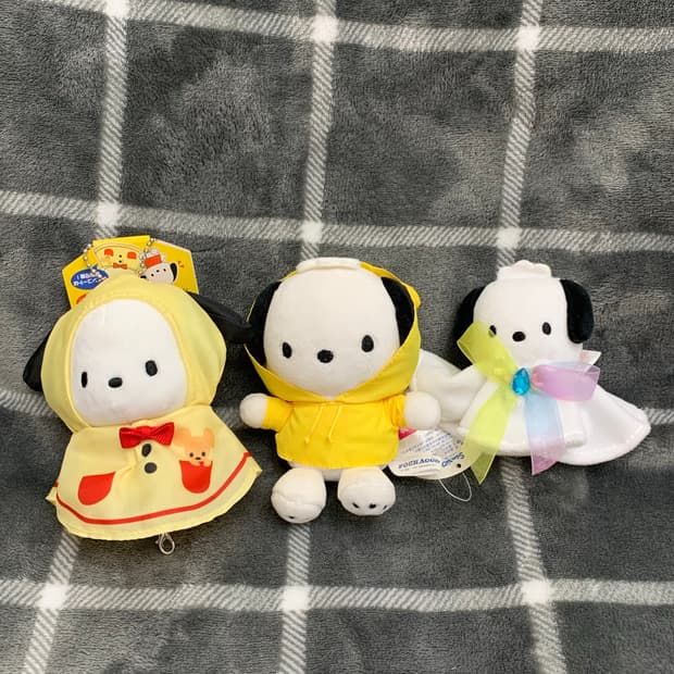 산리오 포차코 테루테루보즈 우비 마스코트 세트