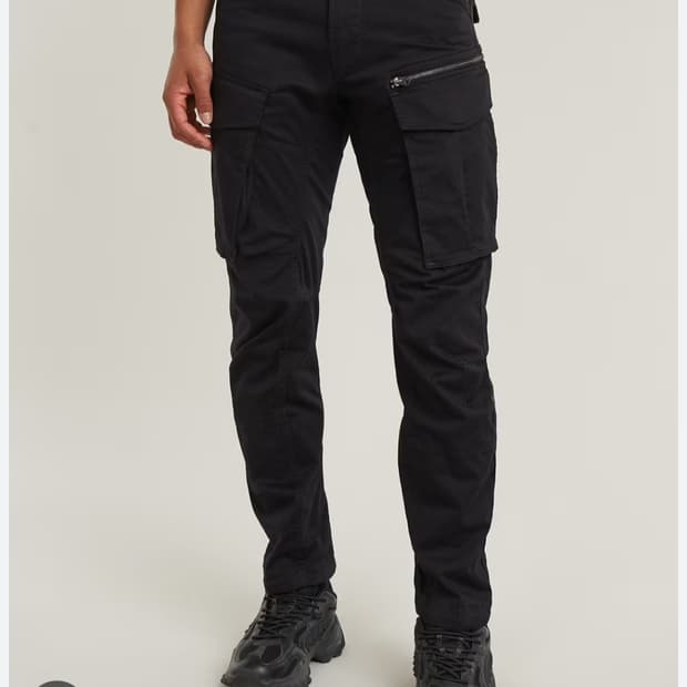 지스타로우 G star raw 3D 테이퍼드 블랙카고팬츠 34-35사이즈